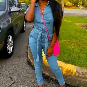 Denim jumpsuit